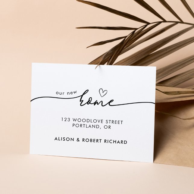 Cartão Postal Anúncio de Movimentação de Novo Endereço Residenci (Criador carregado)