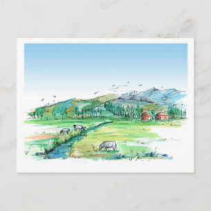 Cartão Postal Anúncio de Movimentação do Camarão Vermelho Fa