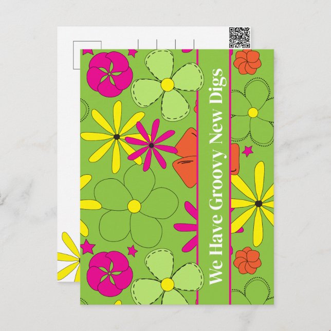 Cartão Postal Anúncio de Movimentação do Endereço de Novos Dígit (Frente/Verso)