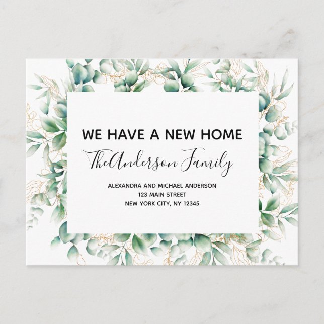 Cartão Postal Anúncio de Movimentação do Orçamento Eucalyptus Gr (Frente)