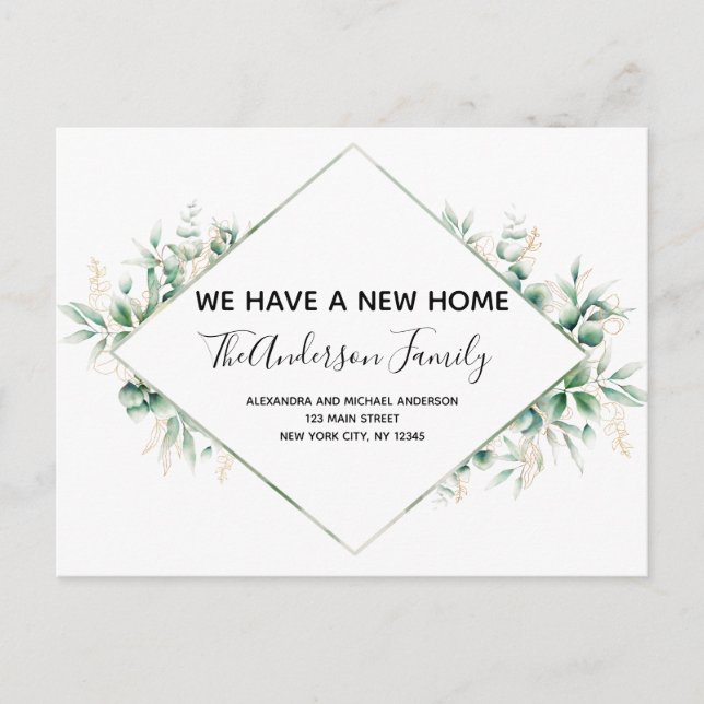 Cartão Postal Anúncio de Movimentação do Orçamento Eucalyptus Gr (Frente)