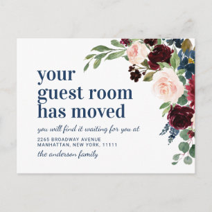 Cartão Postal Anúncio de Movimentação Floral de Blush do Mari