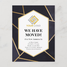 Cartão Postal Anúncio de Movimentação Geométrica de Negócios de 