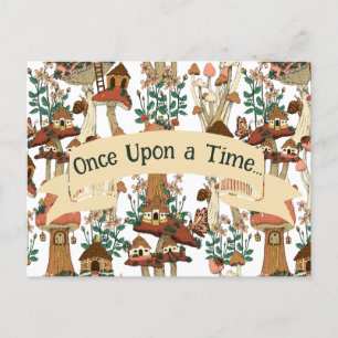 Cartão Postal Anúncio de Movimento do Contato de Cogumelos