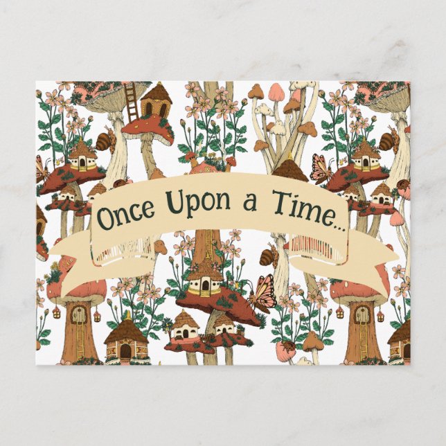 Cartão Postal Anúncio de Movimento do Contato de Cogumelos (Frente)