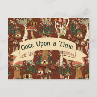 Cartão Postal Anúncio de Movimento do Fairytale Vermelho Cute