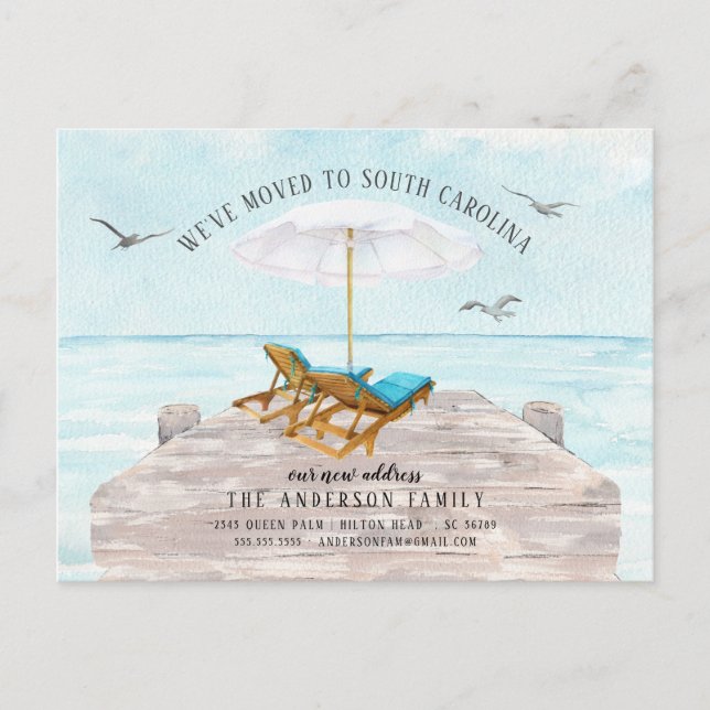 Cartão Postal Anúncio de movimento no mar tropical (Frente)