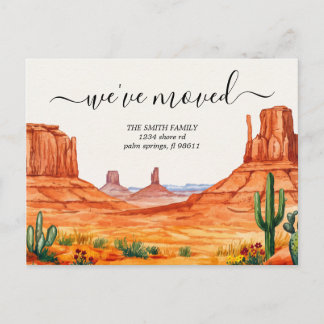 Cartão Postal Anúncio de Mudança Arizona Sudoeste Nós Mudamos