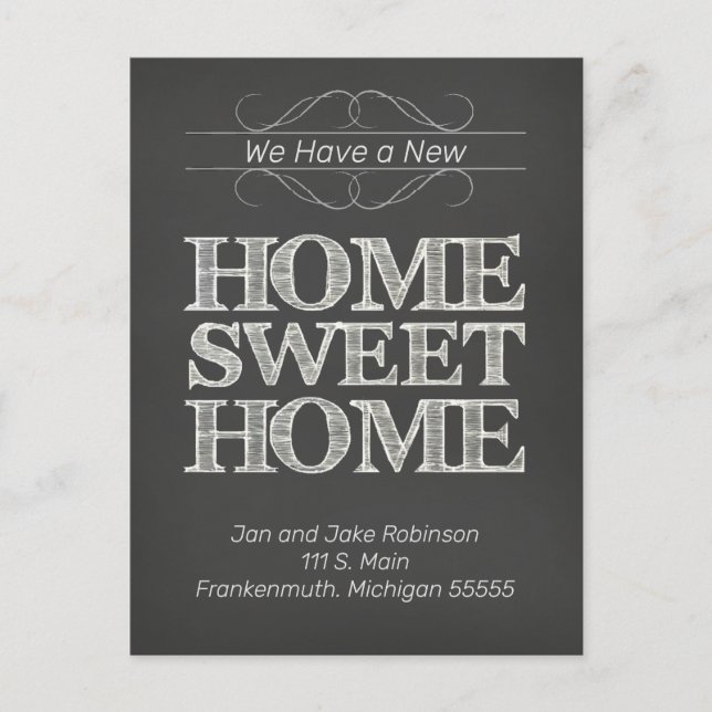 Cartão Postal Anúncio de mudança de endereço no país (Frente)