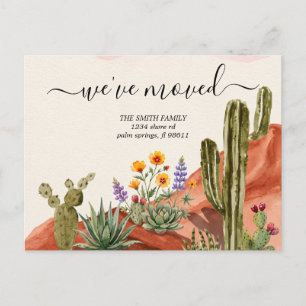 Cartão Postal Anúncio de Mudança do Cactus Southwest