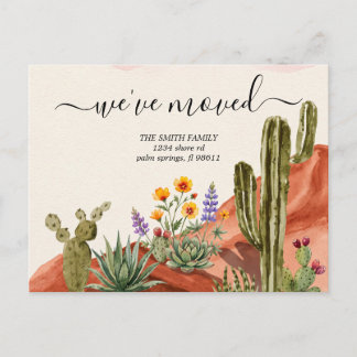 Cartão Postal Anúncio de Mudança do Cactus Southwest