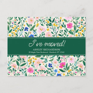 Cartão Postal Anúncio de Mudança Floral