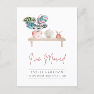 Cartão Postal Anúncio de mudança moderno feminino