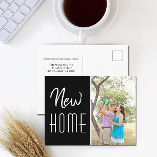 Cartão Postal Anúncio de mudança para nova casa com foto Chic Pr