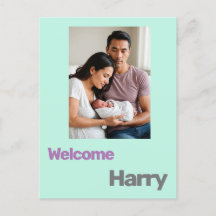 anúncio de nascimento de bebê personalizado modern