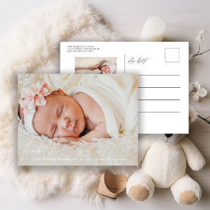 Cartão Postal Anúncio de Nascimento de Bebê Recém-Nascido Foto A