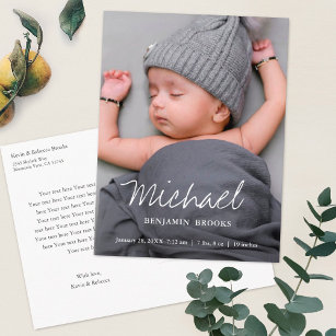 Cartão Postal Anúncio de nascimento de um Menino ou Rapariga Sim