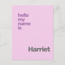 Cartão Postal anúncio de nascimento de uma bebê