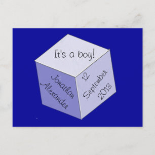 Cartão-postal - Anúncio de Nascimento do Bloco Beb