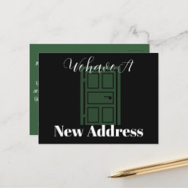 Cartão Postal Anúncio de Novo Endereço Residencial Porta Verde S