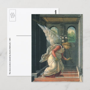 Cartão Postal Anúncio (detalhe do anjo) de Sandro Botticelli