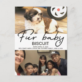 Cartão Postal Anúncio do bebê com pele de cão nova