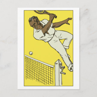 Cartão Postal Anúncio do campeonato Retro tênis