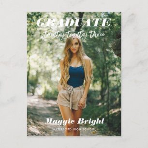 Cartão Postal Anúncio do formando 2023 com script moderno