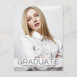 Cartão Postal Anúncio do Formando de Foto Moderno 1