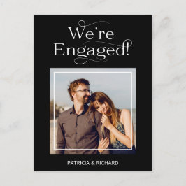 Cartão Postal Anúncio Do noivado E Salvar A Foto Da Data