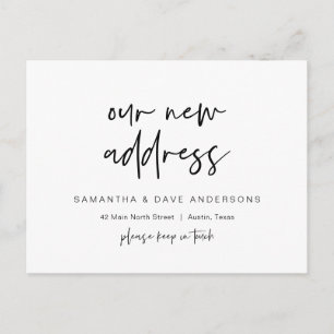 Cartão Postal Anúncio do Novo Endereço da Casa dos Sonhos, Postc