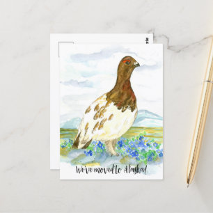 Cartão Postal Anúncio em movimento Alaska Willow Ptarmigan Bird