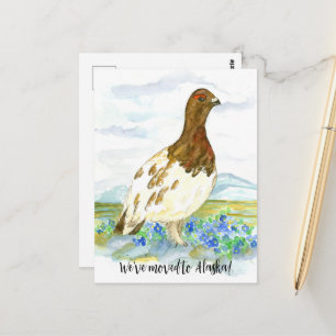 Cartão Postal Anúncio em movimento Alaska Willow Ptarmigan Bird