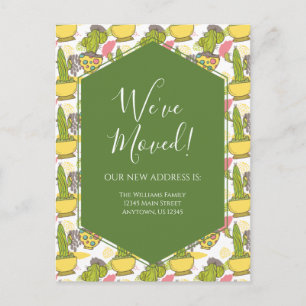 Cartão Postal Anúncio em Movimento Cactus Verde Amarelo