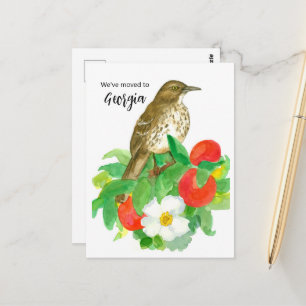 Cartão Postal Anúncio em Movimento Georgia Peaches Cherokee Rosa