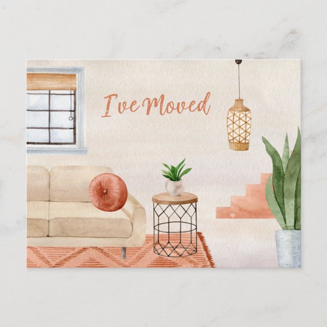 Cartão Postal Anúncio em Movimento Terracotta Bohemian (Frente)