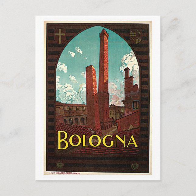 Cartão Postal Anúncio italiano do viagem do 1920 da Bolonha do (Frente)