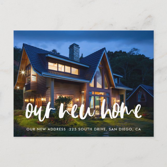 Cartão Postal Anúncio moderno elegante da movimentação de fotos (Frente)