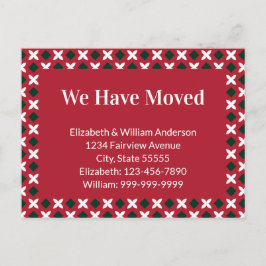 Cartão Postal Anúncio móvel de Natal Verde e Branco