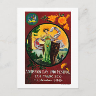 Cartão Postal Anúncio no Dia da Admissão, Festival de Estado