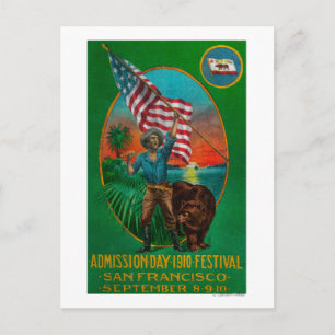Cartão Postal Anúncio no Dia da Admissão, Festival de Estado