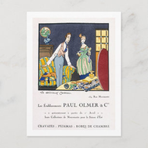 Cartão Postal Anúncio para a Coleção de Verão de Paul Olmer,
