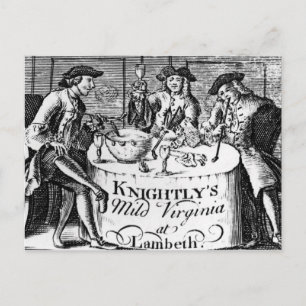 Cartão Postal Anúncio para "Knightly's Mild Virginia"