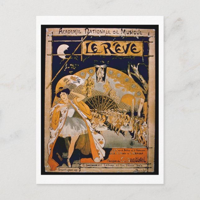 Cartão Postal Anúncio para o musical "O Sonho", no (Frente)