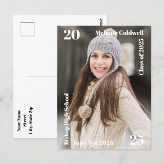 Cartão Postal Anúncio personalizado de graduação moderna