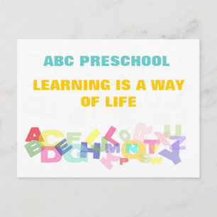 Cartão Postal Anúncio pré-escolar