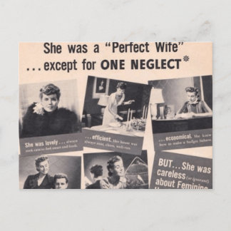 Cartão Postal Anúncio Retroativo "Esposa Perfeita" Politicamente
