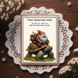 Cartão Postal Any Occasion Gnome and Elven Warrior Storybook