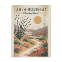 Anza-Borrego Vintage Desert Travel Poster
