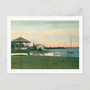 Cartão Postal Ao longo da frente do rio, rio Toms, NJ Vintage